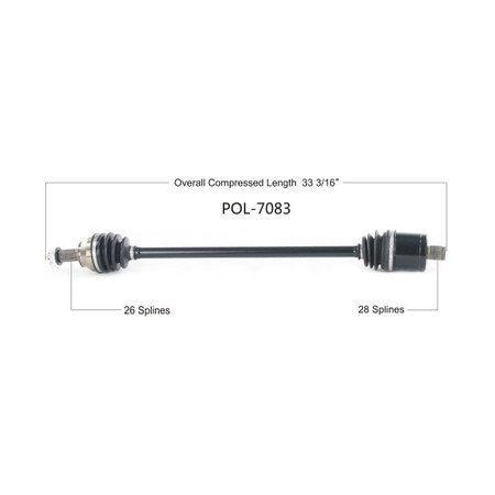 Wide Open OE Replacement CV Axle for POL REAR L/R RZR XP/XP4 TURBO S 19 POL-7083